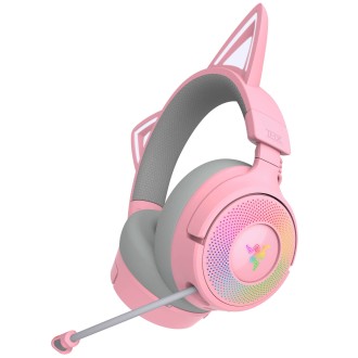 Razer Kraken Kitty V3 Pro wireless gaming headset, Chroma RGB - quartz