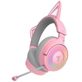 Razer Kraken Kitty V3 Pro wireless gaming headset, Chroma RGB - quartz
