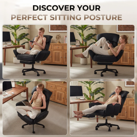 Dowinx Cross Legged Office Chair QL-66B2 Black