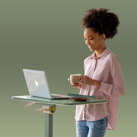 MUSSO AnyDesk D7 SpaceFold Mobile Standing Desk - Green