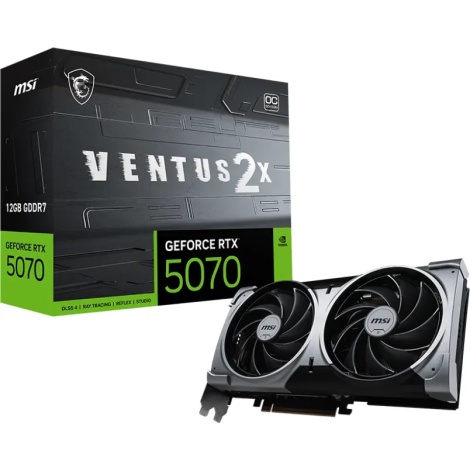 MSI Video Card Nvidia GeForce RTX 5070 12G SHADOW 2X OC Tray