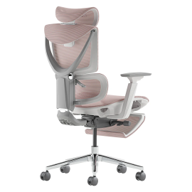 MUSSO V900 Pro Structure Master Ergonomic Office Chair - with footrest pink