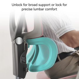 MUSSO V900 Pro Structure Master Ergonomic Office Chair - with footrest pink