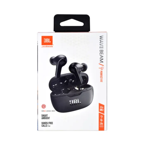 Slušalice jbl earphones bluetooth wave beam crne blister