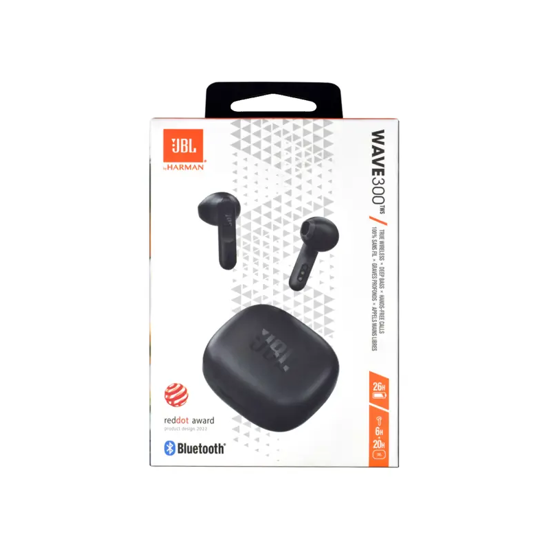 Slušalice jbl earphones bluetooth wave 300tws crne blister