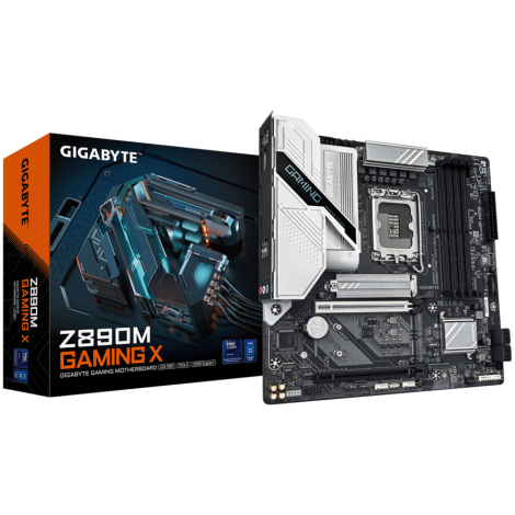 GIGABYTE Mainboard Desktop Z890M GAMING X (LGA1851, Ultra CPU, 4xDDR5, 1xHDMI, 2xDP, 2.5GLAN, 1xPCIe x16 5.0, 1xPCIe x16 support