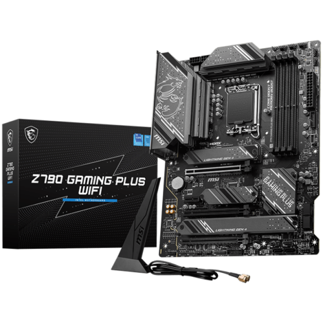 MSI Z790 GAMING PLUS WIFI , LGA 1700, 4xDDR5, Dual Channel DDR5 up to 7200+(OC)MHz, 3x PCIe x16 slot, 4x M.2 slots, 1x USB 3.2 G