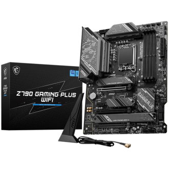 MSI Z790 GAMING PLUS WIFI , LGA 1700, 4xDDR5, Dual Channel DDR5 up to 7200+(OC)MHz, 3x PCIe x16 slot, 4x M.2 slots, 1x USB 3.2 G