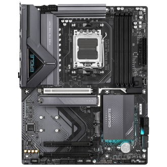 GIGAYBTE Mainboard Desktop X870 EAGLE WIFI7 (AM5, 4x DDR5 256GB, 1x PCI-E 5.0 x16x16, 2x PCI-E 3.0 x16x1, 1x PCI-E M.2, 2x M.2, 