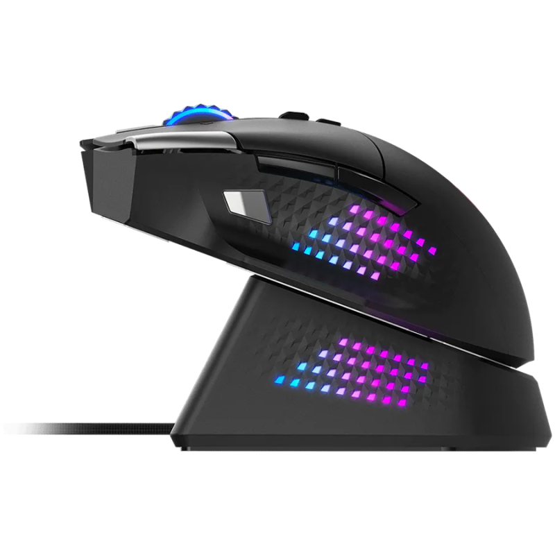 MSI Gaming Mouse VERSA PRO WIRELESS plus MOUSE DOCK PRO, Wireless, PixArt PAW 3395 Optical Sensor, 26000 DPI, OMRON Optical Micr
