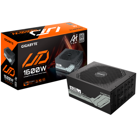 GIGABYTE UD1600PM PG5 Power Supply 1600W, 80+ Platinum, ATX 3.1, PCIe Gen 5.0, Modular, EU