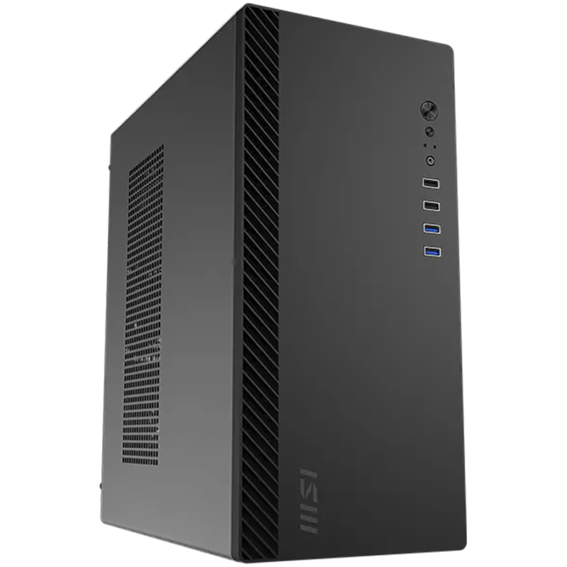 Chassis MSI PRO SHIELD M100P, Mini Tower, mATX, 1x 80 mm Preinstalled Fan, 2x USB 3.0, 2x USB 2.0, Audio Jack, 312 x 166 x 354 m
