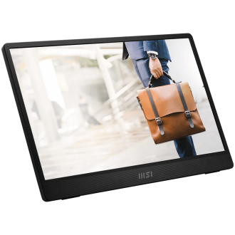 MSI PRO MP161 E2U Portable Monitor, 15.6", 60Hz FHD (1920 x 1080), 16:9, IPS, 250NITS, 4ms, Anti-glare, 1x Mini HDMI, 2x Type-C 