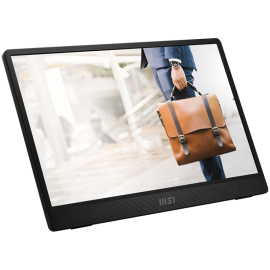 MSI PRO MP161 E2 Portable Monitor, 15.6", 60Hz FHD (1920 x 1080), 16:9, IPS, 250NITS, CR 800:1, 4ms (GTG), Anti-glare, 1x MiniDP
