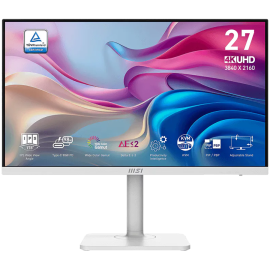 MSI Modern MD272UPHW, 27", IPS, UHD, 60Hz, 4ms, 400nits, 10 bit, DisplayHDR 400, HDMI, DP, USB Type C w/ 98W PD, Speakers, Tilt,