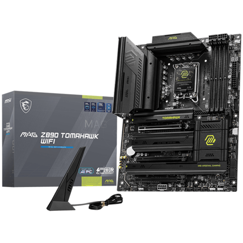 MSI MAG Z890 TOMAHAWK WIFI, LGA 1851, Dual Channel DDR5 up to 9200(OC)MHz, 3x PCIe x16 slots, 4x M.2 slot, 4xUSB 2.0, 4xUSB 5Gbp