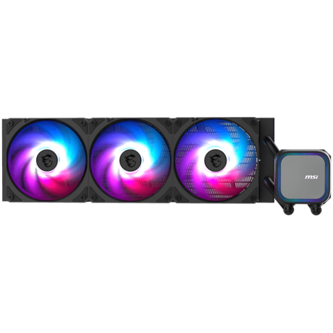 MSI MAG CORELIQUID A13 360, 3x120mm Pre-installed ARGB Daisy Chain Fans, Replacable Top Cover, Copper Base Intel LGA 1700/1851, 