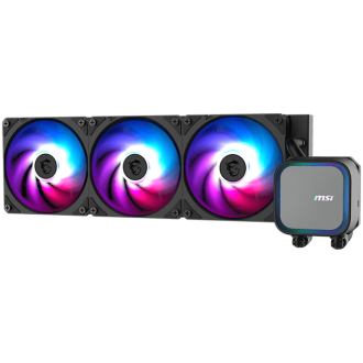 MSI MAG CORELIQUID A13 360, 3x120mm Pre-installed ARGB Daisy Chain Fans, Replacable Top Cover, Copper Base Intel LGA 1700/1851, 