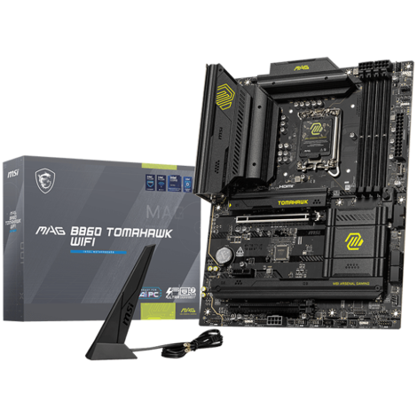 MSI MAG B860 TOMAHAWK WIFI, ATX, LGA 1851, 4x DDR5 Dual Channel DDR5 up to 9200(OC)MHz, 2x PCIe x16 slot, 3x M.2 slot, 4x USB 2.