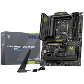MSI MAG B860 TOMAHAWK WIFI, ATX, LGA 1851, 4x DDR5 Dual Channel DDR5 up to 9200(OC)MHz, 2x PCIe x16 slot, 3x M.2 slot, 4x USB 2.
