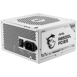 MSI MAG A850GL PCIE5, 850W, 80 Plus Gold, 120mm Fluid Dynamic Bearing Fan, Protections: OCP/OVP/OPP/OTP/SCP, Dimensions: 150mmx1