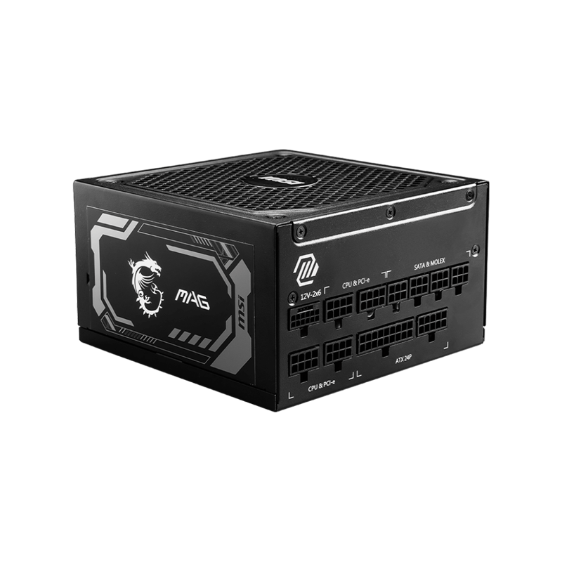 MSI MAG A1250GL PCIE5 Power Supply 1250W, 80 PLUS Gold, 135 mm Fan Size, Protections: OCP/OVP/OPP/OTP/SCP/UVP, Active PFC Design