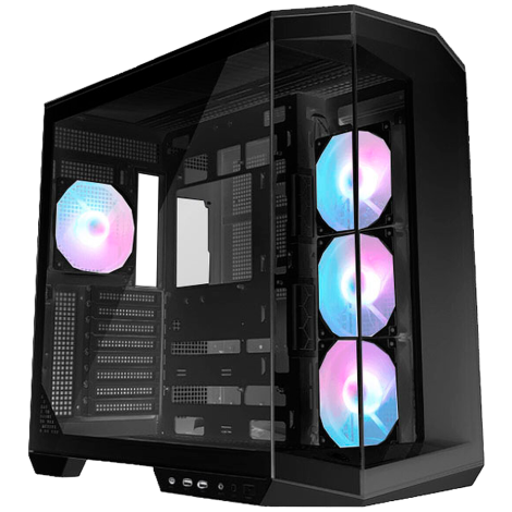 Chassis MSI MAG PANO 100R PZ, ATX, Mid Tower, 4x Pre-installed ARGB Fan, 518.7 x 290 x 482mm, Black