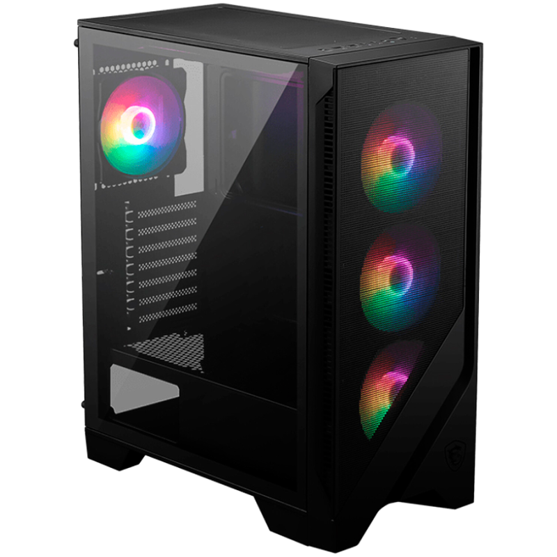 Chassis MSI MAG FORGE 120A AIRFLOW, ATX, Mid Tower, 6x Pre-installed RGB Fan, 411.6 x 210 x 498 mm, Black