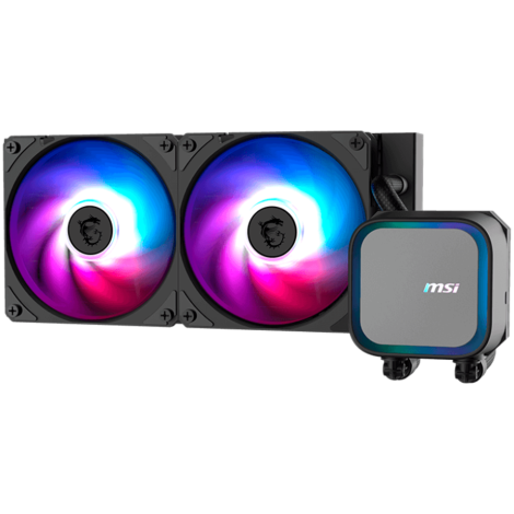 MSI CPU Cooler MAG CORELIQUID A13 240, 2x120mm Pre-installed ARGB Daisy Chain Fans, 500-2000RPM Fans, Copper Base Intel LGA 1700