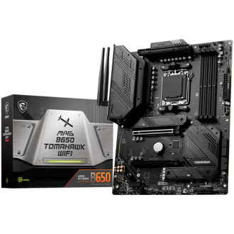 MSI Mainboard Desktop MAG B650 TOMAHAWK WIFI (AM5, 4x DDR5 max. 128GB, 1x PCI-E 4.0 x16x16, 1x PCI-E x1, 3x M.2 4.0, 6x SATA, 2x