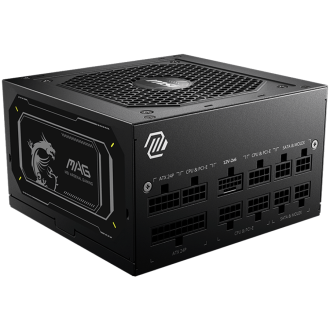 MSI PSU MAG A850GL PCIE5 II, 850W 80Plus Gold, 120mm Fan Active PFC, Fully Modular, 12VHPWR, ATX 3.1, PCIe 5.1, OVP, OCP, OTP, O