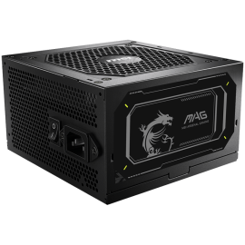 MSI PSU MAG A850GL PCIE5 II, 850W 80Plus Gold, 120mm Fan Active PFC, Fully Modular, 12VHPWR, ATX 3.1, PCIe 5.1, OVP, OCP, OTP, O