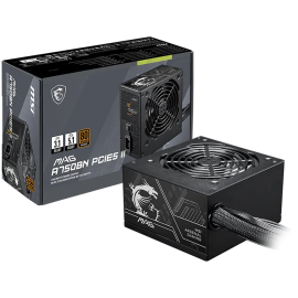 MSI MAG A750BN PCIE5 II, 750W 80+ Bronze, ATX 3.1, PCIe 5.1, 120mm Fan, Active PFC, OVP, OCP, SCP, OPP, UVP