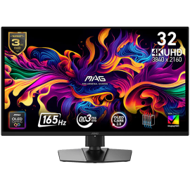 MSI MAG 322UP QD-OLED E16, 31.5", 3840x2160 (UHD), 165Hz, 0.03ms, G-Sync, AMD Freesync, 2x HDMI, 1x DP 1.4a, 1x Type-C, Tilt, Sw
