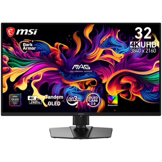 MSI MAG 321UP QD-OLED X24, 31.5", 3840x2160 (UHD), 16:9, 300nits, 240Hz, 0.03ms, NVIDIA G-SYNC, AMD FreeSync Premium Pro, 1x DP 