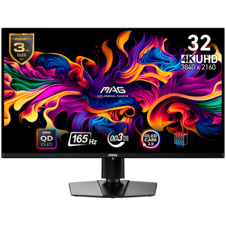 MSI MAG 321UP QD-OLED, 31.5", 3840x2160 (UHD), 16:9, 250 NITS, 165Hz, 0.03ms (GTG), AMD FreeSync Premium Pro, 1x DP 1.4a, 2x HDM
