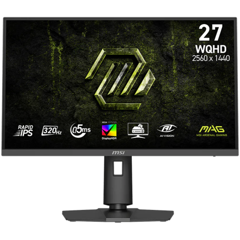 MSI MAG 274QPF X32 Gaming Monitor, 27", 320Hz WQHD (2560x1440), Rapid IPS, 16:9, 300nits, 0.5ms, G-SYNC, AMD FreeSync Premium, D