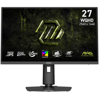 MSI MAG 274QPF X32 Gaming Monitor, 27", 320Hz WQHD (2560x1440), Rapid IPS, 16:9, 300nits, 0.5ms, G-SYNC, AMD FreeSync Premium, D