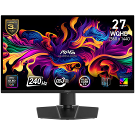 MSI MAG 272QPW QD-OLED X28 Gaming Monitor, 26.5", QD-OLED, 280Hz, QHD (2560x1440), 0.03ms, 1000 Nits, DisplayHDR True Black 400,
