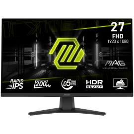 MSI MAG 272F, 27", FHD, Rapid IPS, 200Hz, 0.5ms, AMD FreeSync Premium, HDR Ready, 2x HDMI 2.0b, 1x DP 1.2a