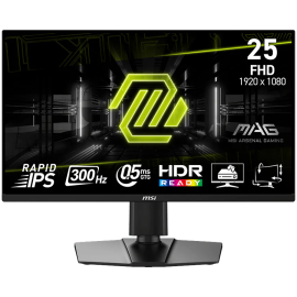 MSI MAG 255PXF, 24.5", Rapid IPS, FHD, 300Hz, AMD FreeSync Premium, HDR Ready, Display Port, HDMI, Headphone Jack, Speakers, Til