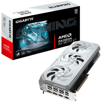 GIGABYTE Video Card AMD Radeon RX 9070 XT GAMING OC ICE 16G, 16GB GDDR6, 256bit, HDMI, DP