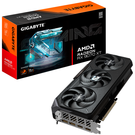 GIGABYTE Video Card AMD Radeon RX 9070 XT GAMING 16G, 16GB GDDR6, PCI-E 5.0, 2xDP, 2xHDMI