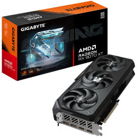 GIGABYTE Video Card AMD Radeon RX 9070 XT GAMING OC 16G, 16GB GDDR6, PCI-E 5.0, 2xDP, 2xHDMI