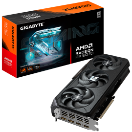 GIGABYTE Video Card AMD Radeon RX 9070 GAMING OC 16G (16GB GDDR6/256bit, PCI-E 5.0, Recommended PSU 750W, 2x 8pin Power connecto