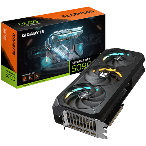 GIGABYTE Video Card NVIDIA GeForce RTX 5090 GAMING OC 32G (32GB GDDR7/512bit, PCI-E 5.0, Recommended PSU 1000W, 16Pin Power conn