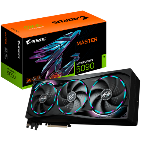 GIGABYTE Video Card NVIDIA AORUS GeForce RTX 5090 MASTER 32G (32GB GDDR7/512bit, PCI-E 5.0, Recommended PSU 1000W, 16Pin Power c