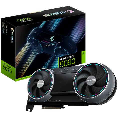 GIGABYTE Video Card NVIDIA AORUS GeForce RTX 5090 INFINITY 32G (32GB GDDR7/512bit, PCI-E 5.0, Recommended PSU 1000W, 3xDP, 1xHDM