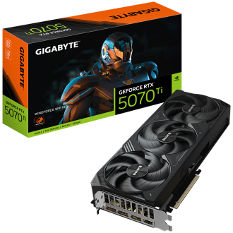 GIGABYTE Video Card NVIDIA GeForce RTX 5070 Ti WINDFORCE SFF 16G (16GB GDDR7/256bit, PCI-E 5.0, Recommended PSU 750W, 3xDP, 1xHD