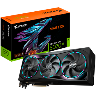 GIGABYTE Video Card NVIDIA GeForce RTX 5070 Ti AORUS MASTER 16G (16GB GDDR7/256bit, PCI-E 5.0, Recommended PSU 750W, 3xDP, 1xHDM
